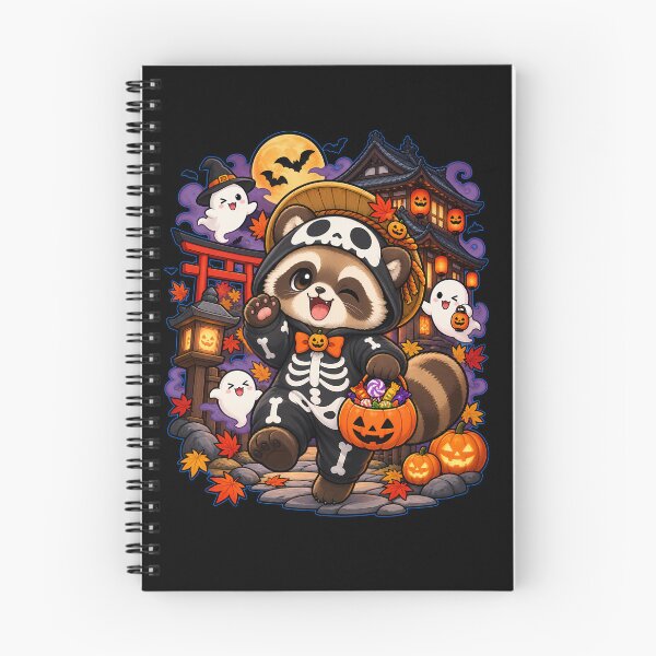 Item preview, Cute Tanuki Yokai Skeleton Japanese Halloween Trick Or Treat designed and sold by Tong4130.