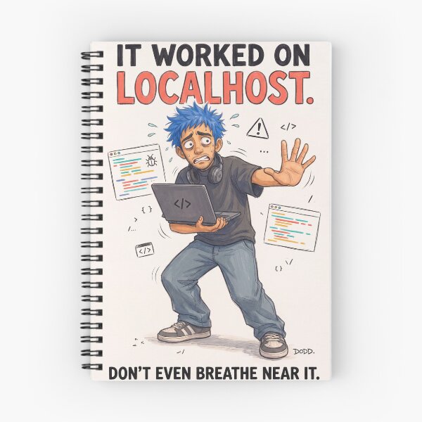Item preview, It Worked on Localhost – Developer Panic Humor designed and sold by davitabros.