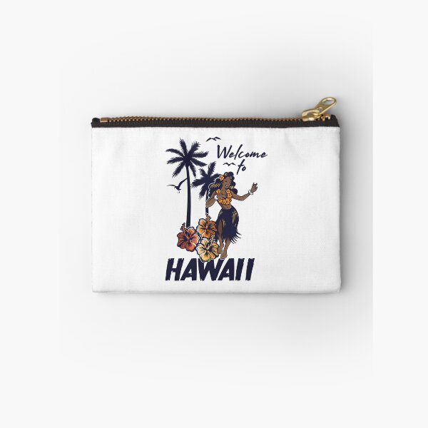 Item preview, Welcome To Hawaii Vintage Hula Dancer Tropical Palms designed and sold by heedooppod.