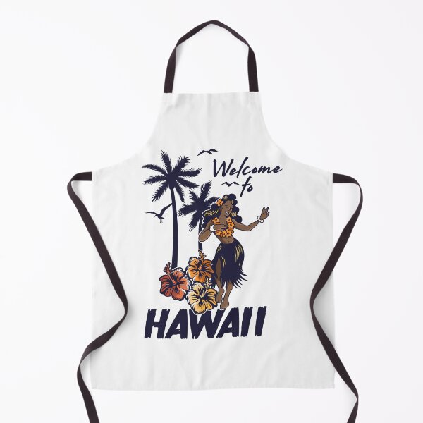 Item preview, Welcome To Hawaii Vintage Hula Dancer Tropical Palms designed and sold by heedooppod.