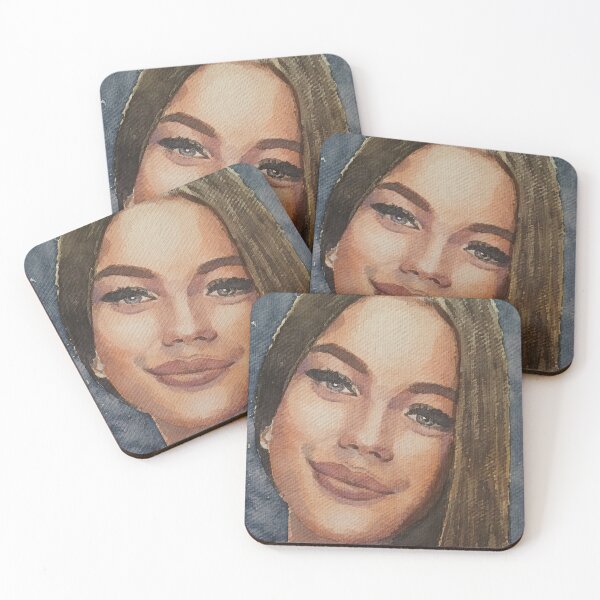 Item preview, Watercolor Portrait of a Smiling Young Woman designed and sold by SlavaArt.