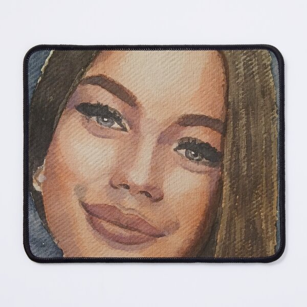 Item preview, Watercolor Portrait of a Smiling Young Woman designed and sold by SlavaArt.