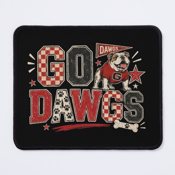 Item preview, Go Dawgs, Georgia Football , Vintage Bulldog Game Day, Red Black Checkered designed and sold by Cchotlan.