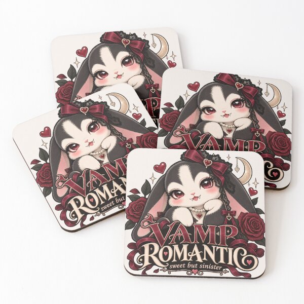 Item preview, Vamp Romantic Bunny – Gothic Coquette Cute Vampire Rabbit designed and sold by SaNaCreation13.