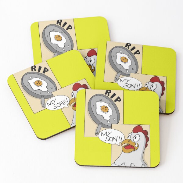 Item preview, Funny Chicken Crying Fried Egg RIP My Son designed and sold by LukasDrawLabel.