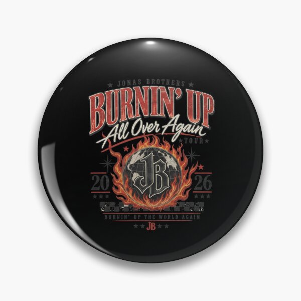 Item preview, Jonas Brothers Burnin Up All Over Again Tour 2026 Flaming Globe designed and sold by Dravienart.