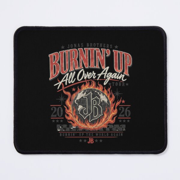 Item preview, Jonas Brothers Burnin Up All Over Again Tour 2026 Flaming Globe designed and sold by Dravienart.