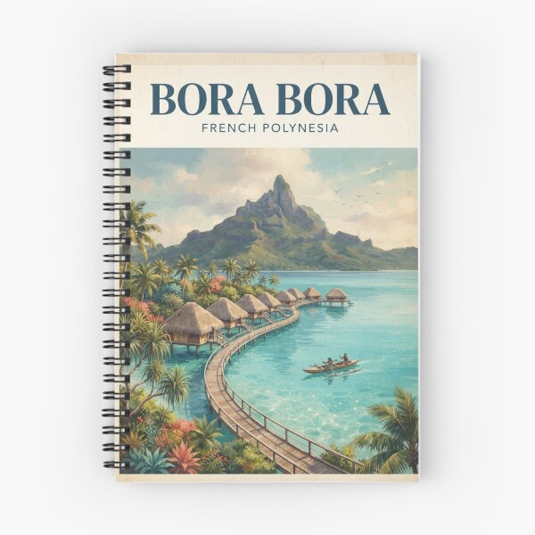 Item preview, Bora Bora French Polynesia Vintage Travel Poster – Tropical Lagoon designed and sold by ElartedeNoel.
