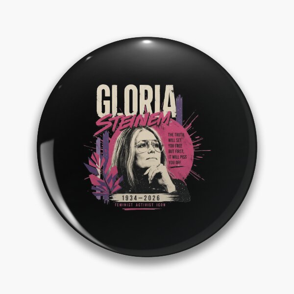 Item preview, Gloria Steinem Feminist Activist Icon The Truth Will Set You Free Quote designed and sold by Dravienart.