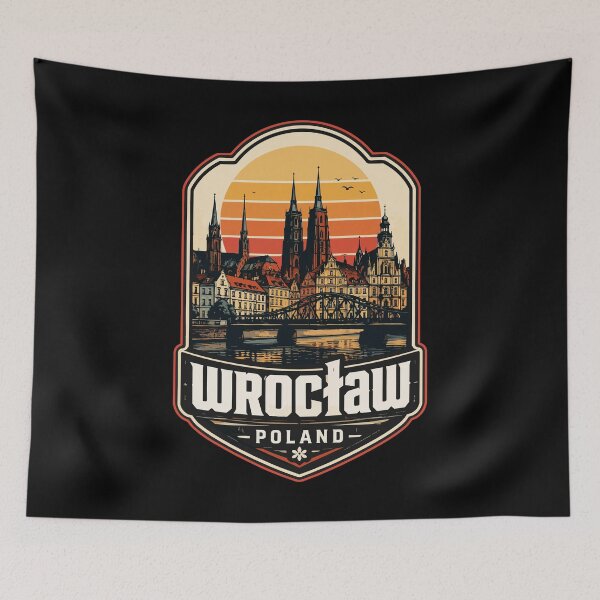 Item preview, Wroclaw City Poland Retro Vintage Travel designed and sold by TomFrontierArt.