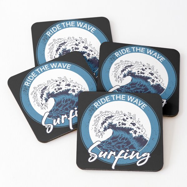 Item preview, Ride The Wave Surfing Vintage Ocean Wave Badge designed and sold by heedooppod.