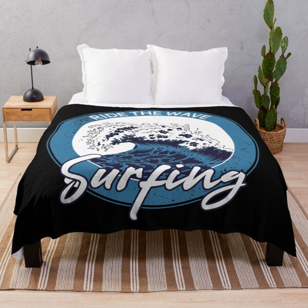 Item preview, Ride The Wave Surfing Vintage Ocean Wave Badge designed and sold by heedooppod.