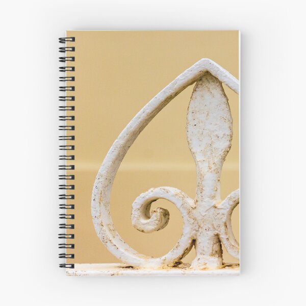 Item preview, Elegant White Iron Fleur-De-Lis Ornament on Vintage Gate Topper for Classic Decor designed and sold by Nmallia.