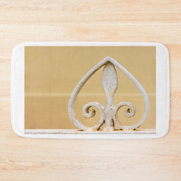 Item preview, Elegant White Iron Fleur-De-Lis Ornament on Vintage Gate Topper for Classic Decor designed and sold by Nmallia.