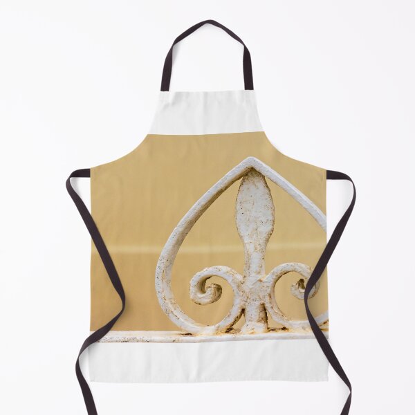 Item preview, Elegant White Iron Fleur-De-Lis Ornament on Vintage Gate Topper for Classic Decor designed and sold by Nmallia.