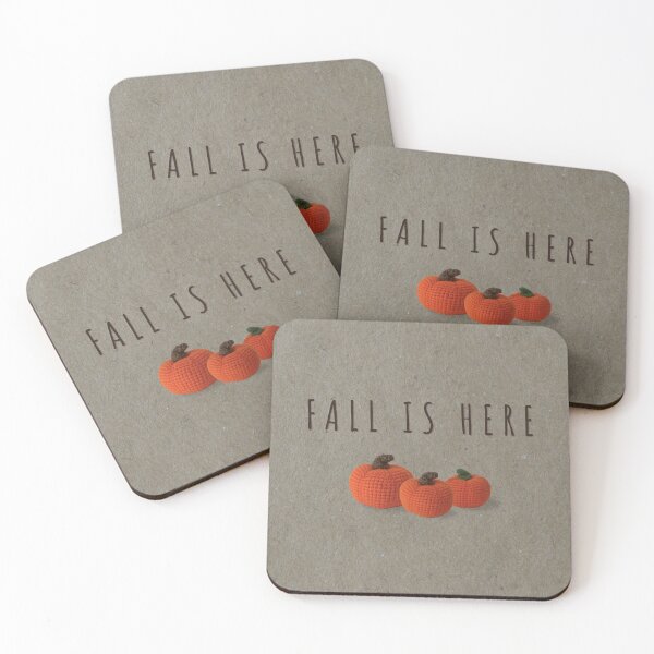 Item preview, Fall Is Here Cute Crochet Pumpkin Autumn Seasonal Greeting Card designed and sold by OlhaTironArt.