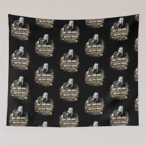 Item preview, Gloria Steinem Make The World Fit Women Feminist Speech Podium designed and sold by Dravienart.