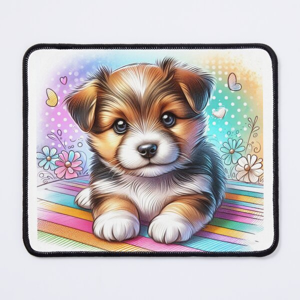 Item preview, Kawaii Pastel Puppy – Sweet Floral Dream designed and sold by Sommium .