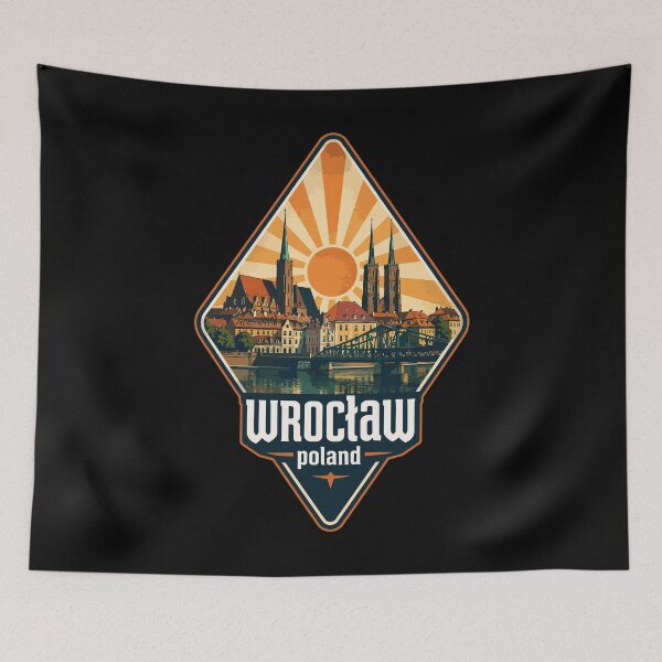 Aperçu de l'œuvre Wroclaw Pologne Voyage rétro vintage créée et vendue par TomFrontierArt.