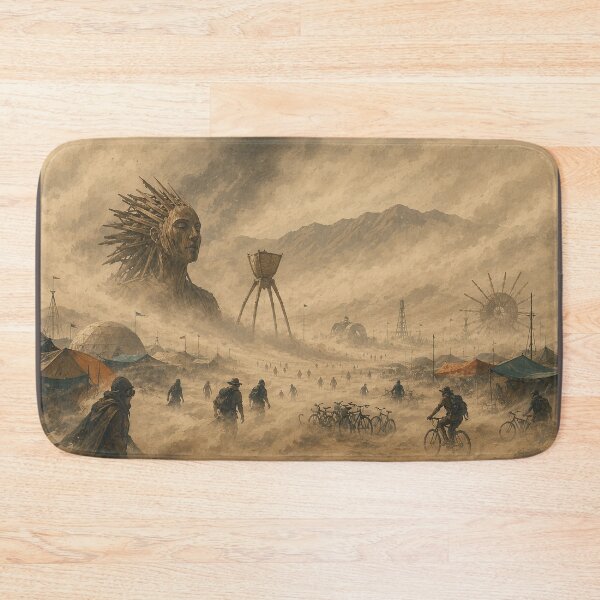 Item preview, Desert Dust Storm During an Outdoor Arts Festival designed and sold by MoonSkyArt.