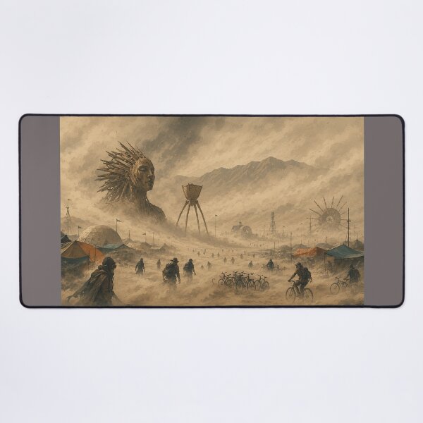 Item preview, Desert Dust Storm During an Outdoor Arts Festival designed and sold by MoonSkyArt.