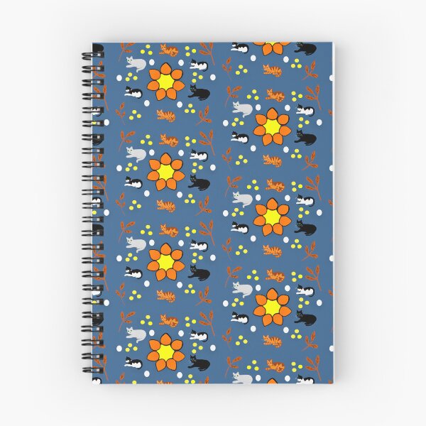 Item preview, Colorful Cats Around Floral Pattern designed and sold by Elaine M Hayward .