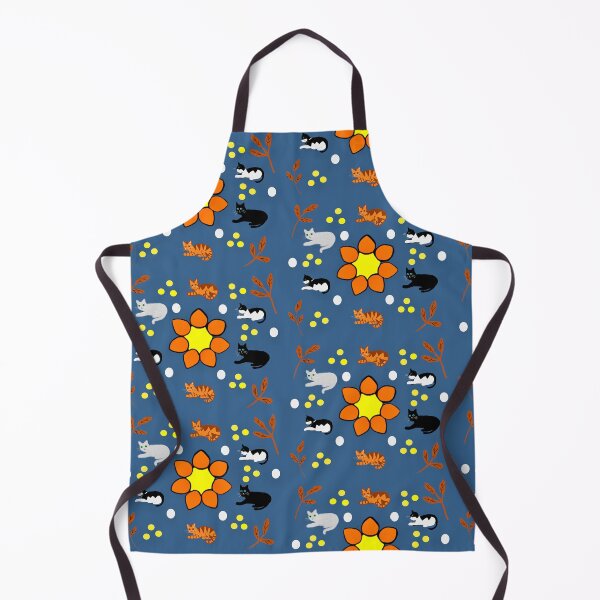 Item preview, Colorful Cats Around Floral Pattern designed and sold by Elaine M Hayward .