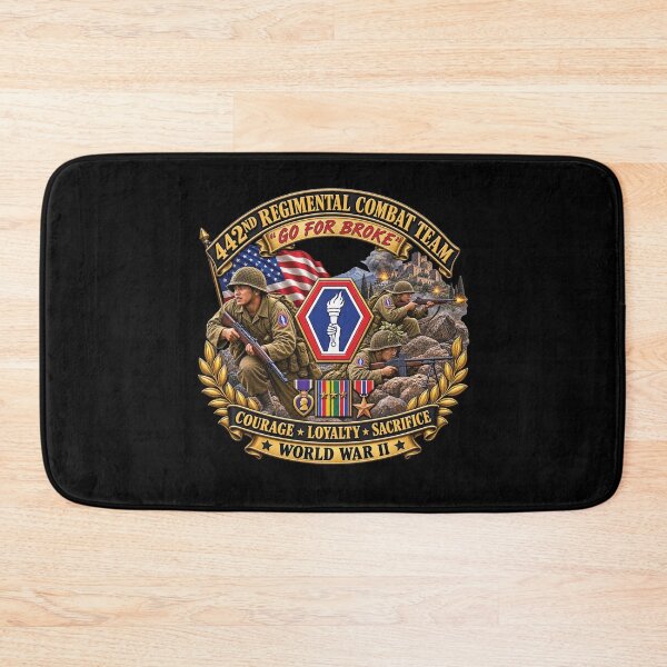 Item preview, Army - 442nd Infantry Regimental Combat Team - 3D - Enhanced with EUR WWII SVC designed and sold by Military Insignia Products.