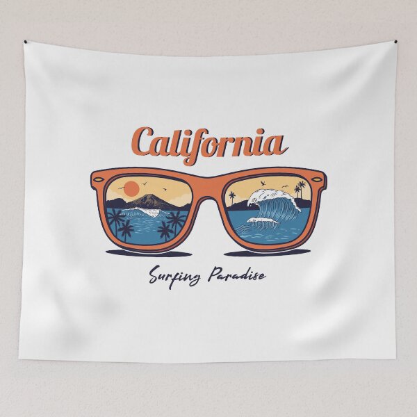 Item preview, California Surfing Paradise Retro Sunglasses Reflection designed and sold by heedooppod.