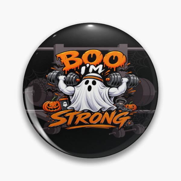 Aperçu de l'œuvre BOO JE SUIS UN FANTÔME FORT – CONCEPTION DE SALLE DE SPORT POUR HALLOWEEN créée et vendue par MP-GRAPHIXS.