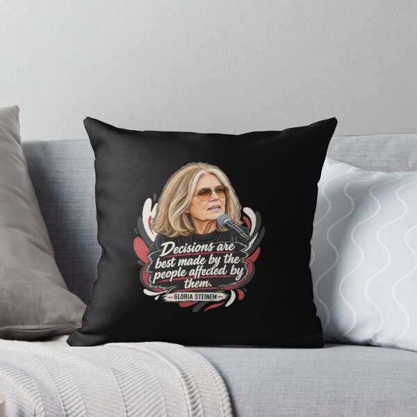 Item preview, Gloria Steinem Decisions Are Best Made Feminist Quote Portrait designed and sold by Dravienart.