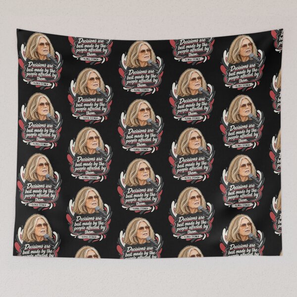 Item preview, Gloria Steinem Decisions Are Best Made Feminist Quote Portrait designed and sold by Dravienart.