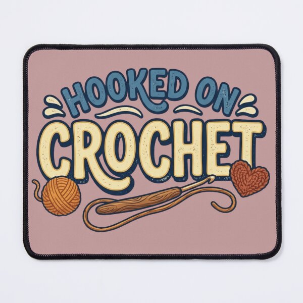 Item preview, Hooked on Crochet – Cute Retro Yarn Lover Craft Design designed and sold by RajDeals.