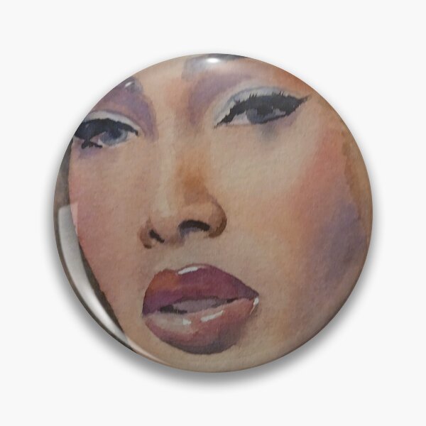 Item preview, Watercolor Portrait of Beautiful Black Woman with Curly Hair designed and sold by SlavaArt.