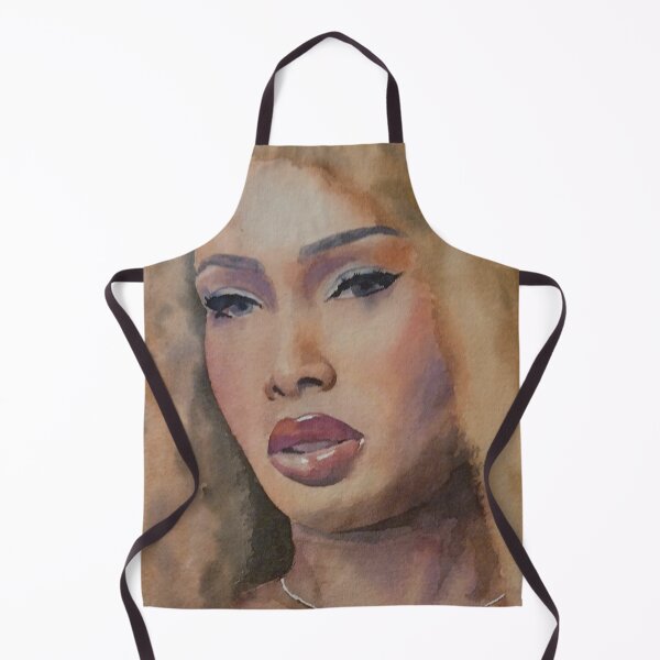 Item preview, Watercolor Portrait of Beautiful Black Woman with Curly Hair designed and sold by SlavaArt.