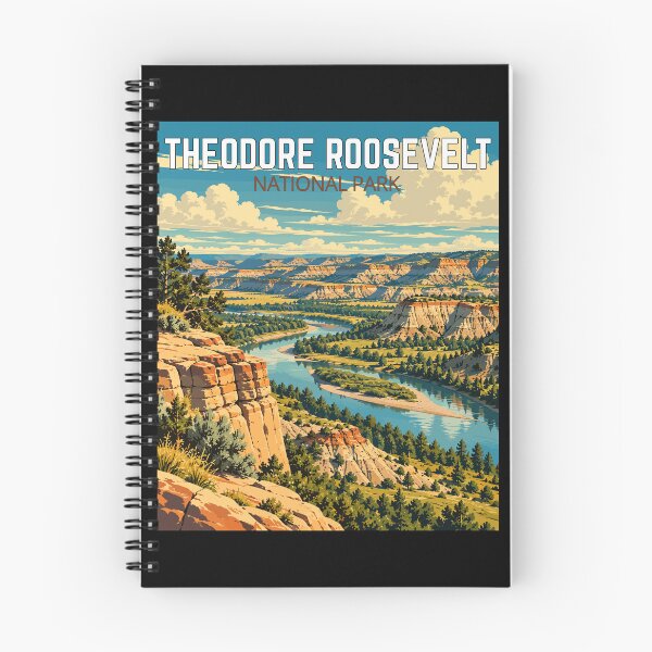 Item preview, Theodore Roosevelt National Park in North Dakota, USA, Vintage Art Travel Landscape designed and sold by MaateoDesign.