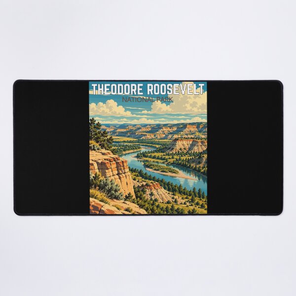 Item preview, Theodore Roosevelt National Park in North Dakota, USA, Vintage Art Travel Landscape designed and sold by MaateoDesign.