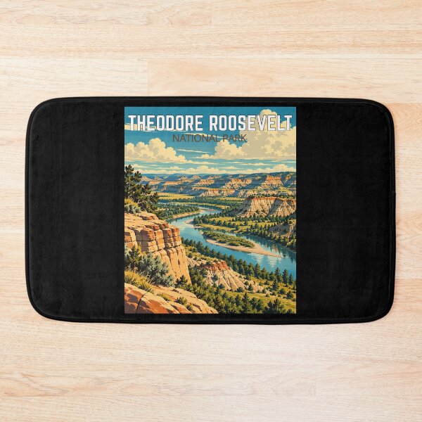 Item preview, Theodore Roosevelt National Park in North Dakota, USA, Vintage Art Travel Landscape designed and sold by MaateoDesign.