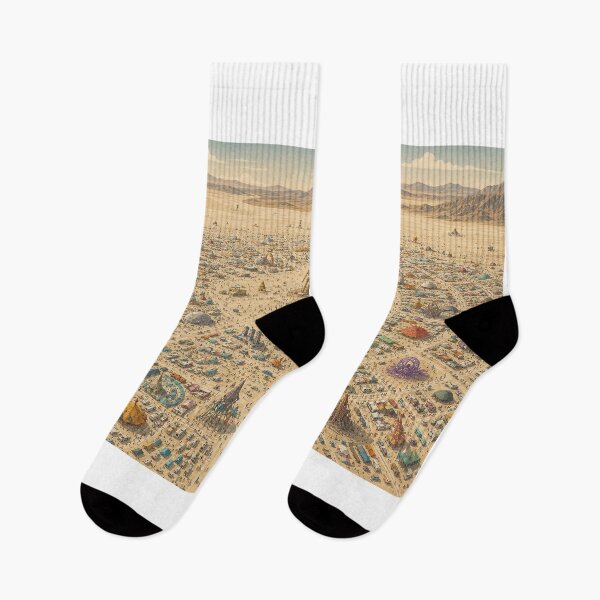 Item preview, Temporary Arts Festival City in the Black Rock Desert designed and sold by MoonSkyArt.