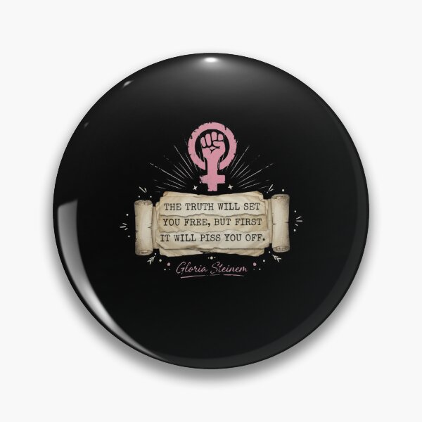 Item preview, Gloria Steinem Feminist Fist Symbol Truth Will Set You Free Scroll designed and sold by Dravienart.
