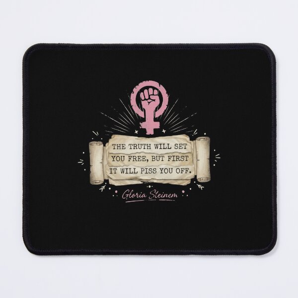 Item preview, Gloria Steinem Feminist Fist Symbol Truth Will Set You Free Scroll designed and sold by Dravienart.