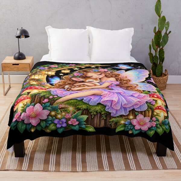 Item preview, Enchanted Fairy and Fawn – Magical Moonlit Garden designed and sold by TroviTutto.
