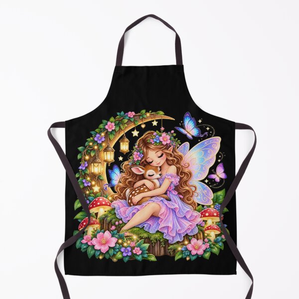 Item preview, Enchanted Fairy and Fawn – Magical Moonlit Garden designed and sold by TroviTutto.