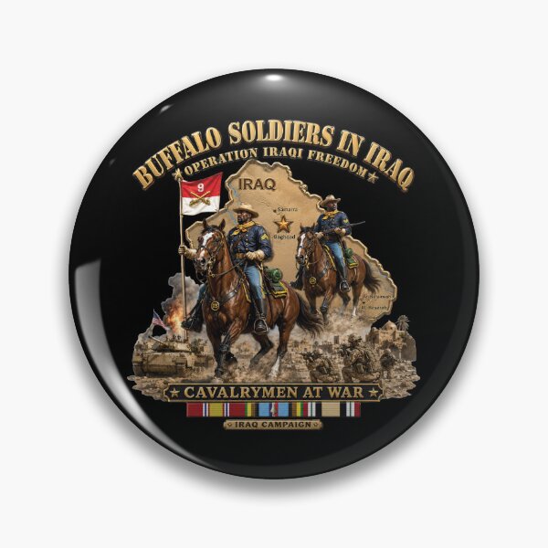 Item preview, Army - Buffalo Soldiers in Iraq - OIF - Cavalrymen at War  w IRAQ SVC - 3D - Enhanced designed and sold by Military Insignia Products.