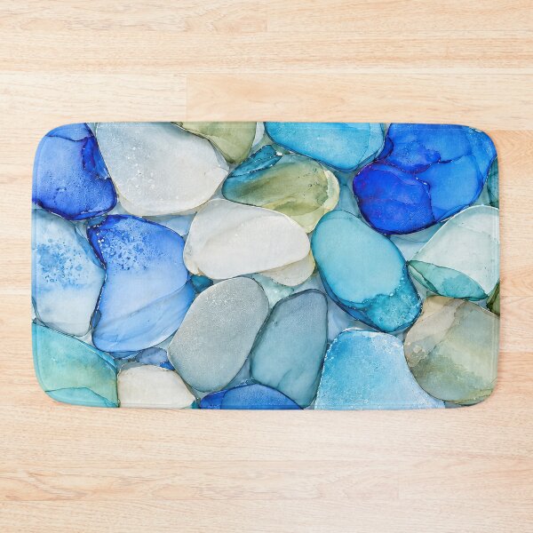 Item preview, Barbados Sea Glass – Caribbean Coast Ink Abstract designed and sold by newnomads-art.