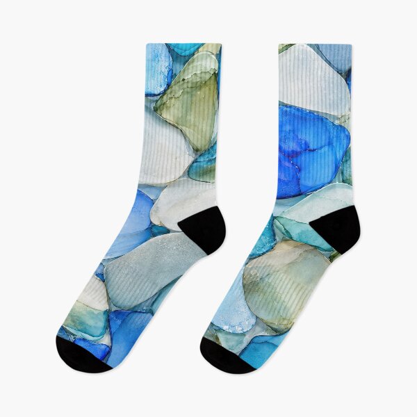 Item preview, Barbados Sea Glass – Caribbean Coast Ink Abstract designed and sold by newnomads-art.