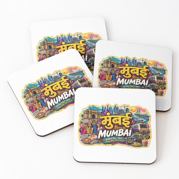 Item preview, Mumbai – The City of Dreams | Taj Mahal Palace, CSMT, Sea Link & Vintage Taxi Graphic T-Shirt | India Travel Streetwear ver 27a designed and sold by mndesignworx.