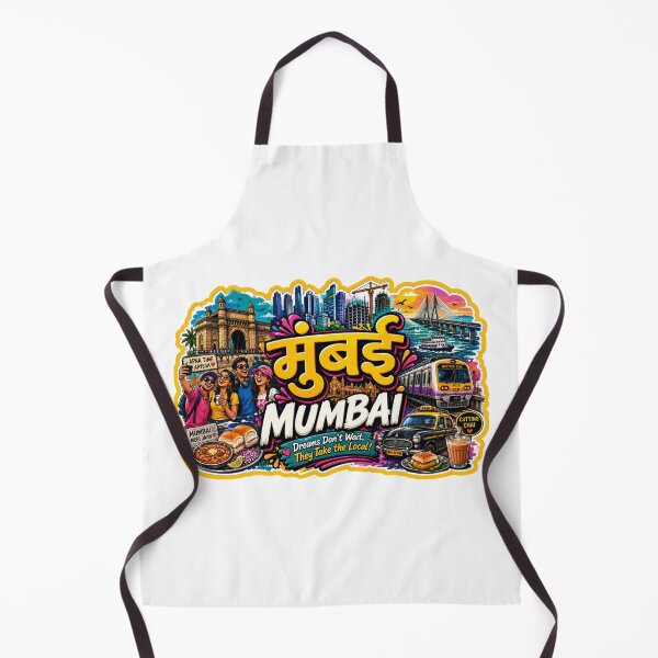 Item preview, Mumbai – The City of Dreams | Taj Mahal Palace, CSMT, Sea Link & Vintage Taxi Graphic T-Shirt | India Travel Streetwear ver 27a designed and sold by mndesignworx.
