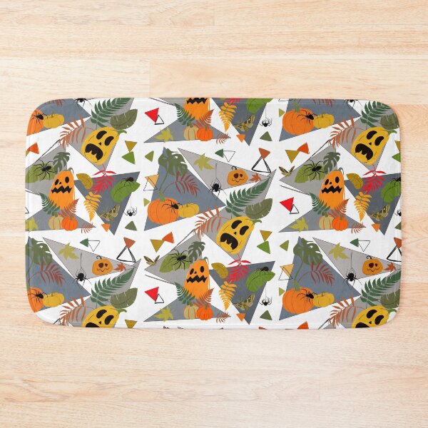 Item preview, Halloween Spooky Season Pumpkin Garden Geometric Autumn Pattern designed and sold by Vibria Pattern Studio.
