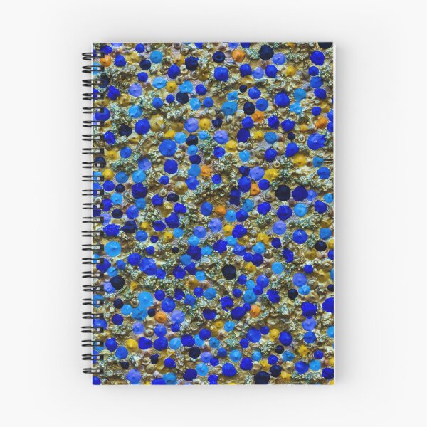 Item preview, Festive Blue and Yellow Confetti on Golden Glitter Background for Celebration Theme designed and sold by Nmallia.